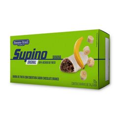 Barra SUPINO Banana Brasil Chocolate Branco com 3 Unidades 72g