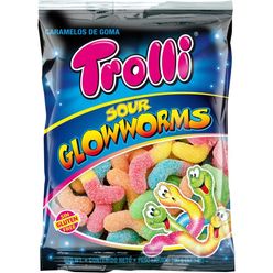 Bala TROLLI Sour Glowworms 100g