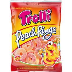 Bala TROLLI Rings Peach 100g