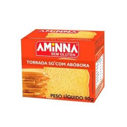 Torrada AMINNA Vegetal com Abóbora Sem Glúten e Sem Lactose 90g