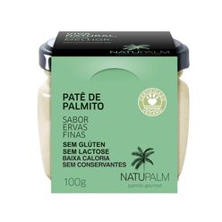 Patê de Palmito NATUPALM Ervas Finas Vegano, Sem Glúten, Sem Lactose 100g