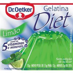 Pó para gelatina DR OETKER limão diet 12g