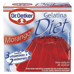 Pó para gelatina DR OETKER morango diet 12g