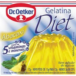 Pó para gelatina DR OETKER abacaxi diet 12g