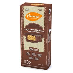 Doce FLORMEL Zero Paçoca de Castanhas com Chocolate sem Glúten com 3 Unidades Caixa 66g