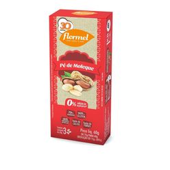 Doce FLORMEL Zero Pé de Moleque sem Glúten com 3 Unidades Caixa 60g