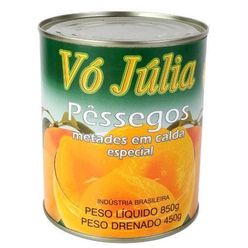 Pêssego VÓ JÚLIA em calda especial metades 450g