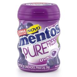 Goma de Mascar MENTOS Pure Fresh Uva 56g