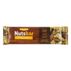 Barra de Castanha NUTSBAR Nuts Cobertura de Chocolate Sem Glúten, Zero Adição de Açúcar 25g