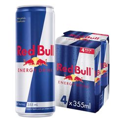 Bebida Energética Red Bull Com 4 Unidades 355ml