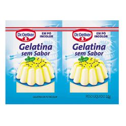 Pó para gelatina DR OETKER sem sabor  branca 24g