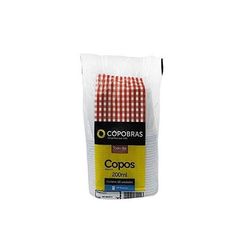 Copo Plástico Copobras Branco 200ml Com 50 Unidades