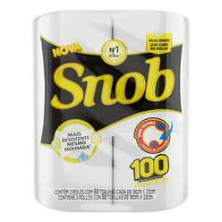 Toalha de Papel SNOB com 2 Rolos com 50 Toalhas cada 19cm x 22cm