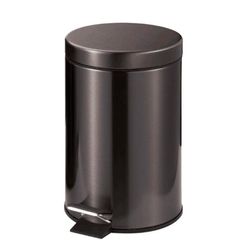 Lixeira Inox com Pedal Metal Preto 5L - A\CASA