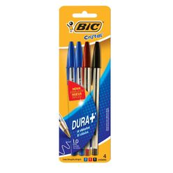 Caneta BIC Cristal 2 Azul, 1 Vermelha e 1 Preta