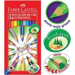 Lápis De Cor Faber-castell Multicolor Super Com 12 Unidades