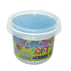 Massa de modelar ACRILEX Soft azul 150g 109