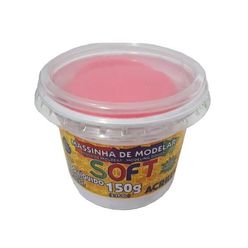 Massa para modelar ACRILEX Soft rosa 150g 107