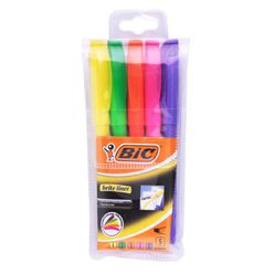 Marcador de Texto BIC Kit com 5 Cores