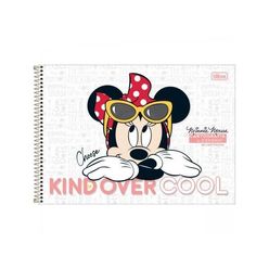 Caderno De Cartografia Tilibra Minnie Espiral Com 80 Folhas