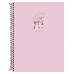 Caderno Tilibra Happy Espiral Universitário Com 10 Matérias 160 Folhas