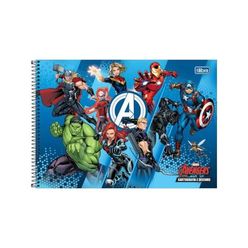 Caderno De Cartografia Tilibra Avengers Espiral Com 80 Folhas