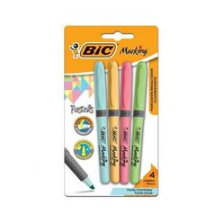 Marcador De Texto BIC Tons Pastéis Kit Com 4 Cores