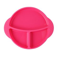Prato A\BABY Silicone Com Divisórias Rosa