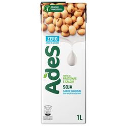 Alimento de Soja ADES Original Zero Açúcar com Cálcio 1L