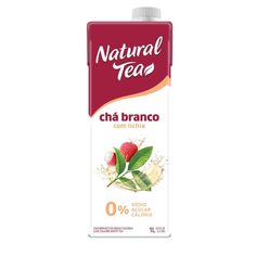 Chá Branco NATURAL TEA Lichia 0% Sódio, Açúcares, Caloria 1L