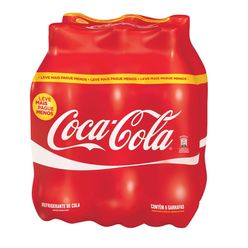 Refrigerante Coca-cola Com 6 Unidades 600ml Leve Mais Pague Menos