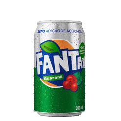 Refrigerante Fanta Guaraná Zero Adição De Açúcar 350ml