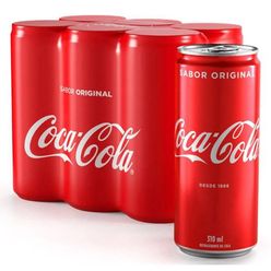 Refrigerante Coca-cola Com 6 Unidades 310ml
