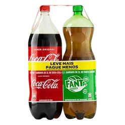 Refrigerante COCA-COLA + FANTA GUARANÁ 2L Leve + Pague -