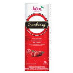 Bebida JUXX Cranberry com Morango Sem Corantes, 40% de Suco 1L