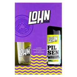 Kit Cerveja Lohn Bier Pilsen Puro Malte 600ml + Copo