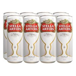 Cerveja Stella Artois Lata 350ml Pack Com 8 Unidades