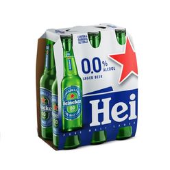 Cerveja Heineken Sem Álcool LONG NECK - Pack com 6 Unidades