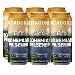 Cerveja Brasileira Patagonia Bohemian Pilsener Com 6 Lata 473ml