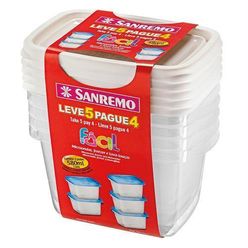 Conjunto de Pote SANREMO 580ml Leve 5 Pague 4