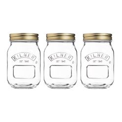 Jogo de Potes KILNER Vidro 500ml com 3 Unidades