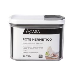 Pote Hermético Shake Cinza 1L - A\CASA