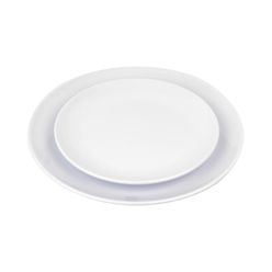 Prato para Lanche Melamina Branco 20.4cm - A\CASA