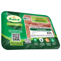 Filé de Peito de Frango KORIN Orgânico Congelado 600g Congelado