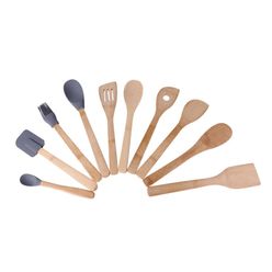 Kit Utensílios Bambu com 10 peças - A\CASA