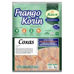 Coxa de Frango KORIN IQF Linha Sustentável Congelados 1Kg