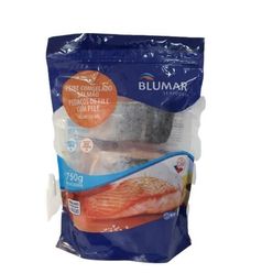 Salmão BLUMAR Filé com Pele Congelado 750 g