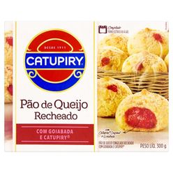 Pão De Queijo Catupiry Recheado Com Goiabada E Catupiry Caixa 300g