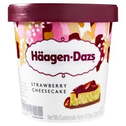 Sorvete HAAGEN DAZS Morango, Cheesecake 473ml