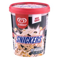 Sorvete Kibon Snickers Baunilha Com Calda De Caramelo E Pedaços De Amendoim 800ml